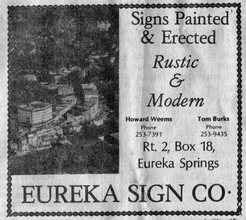 ESTE 11161978 Eureka Sign Co Howard Weems