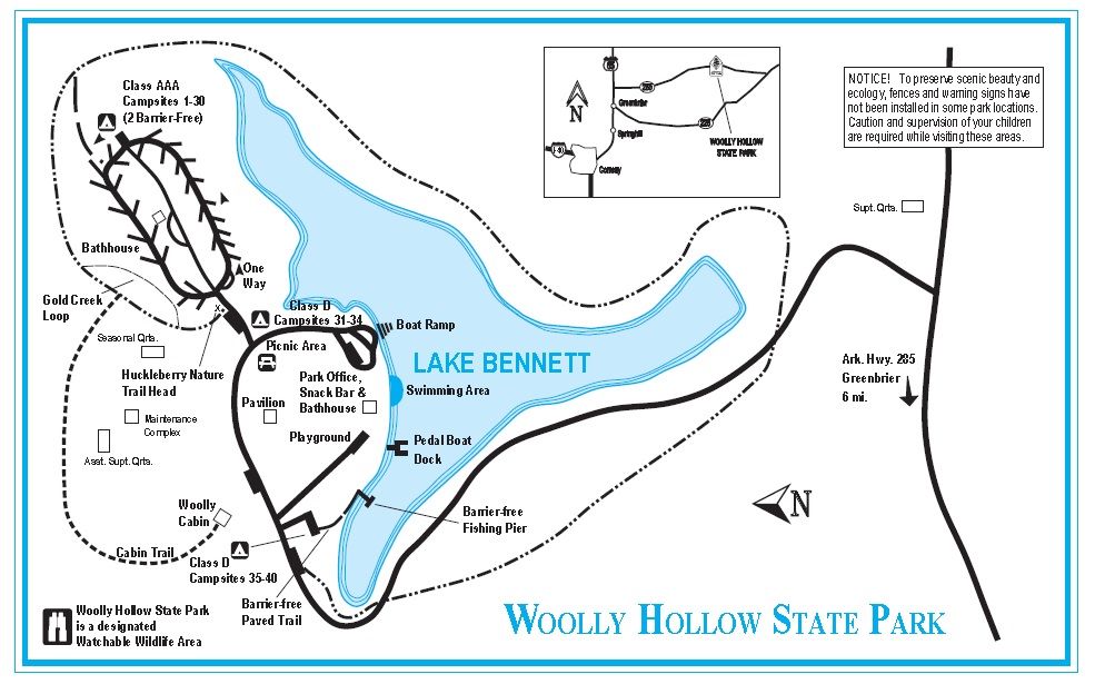 woolly hollow state park map
